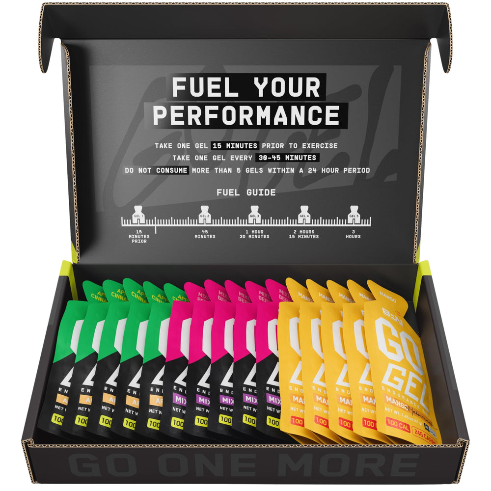 BARE PERFORMANCE NUTRITION Go Gel Mango pack ideal for quick energy during cycling.