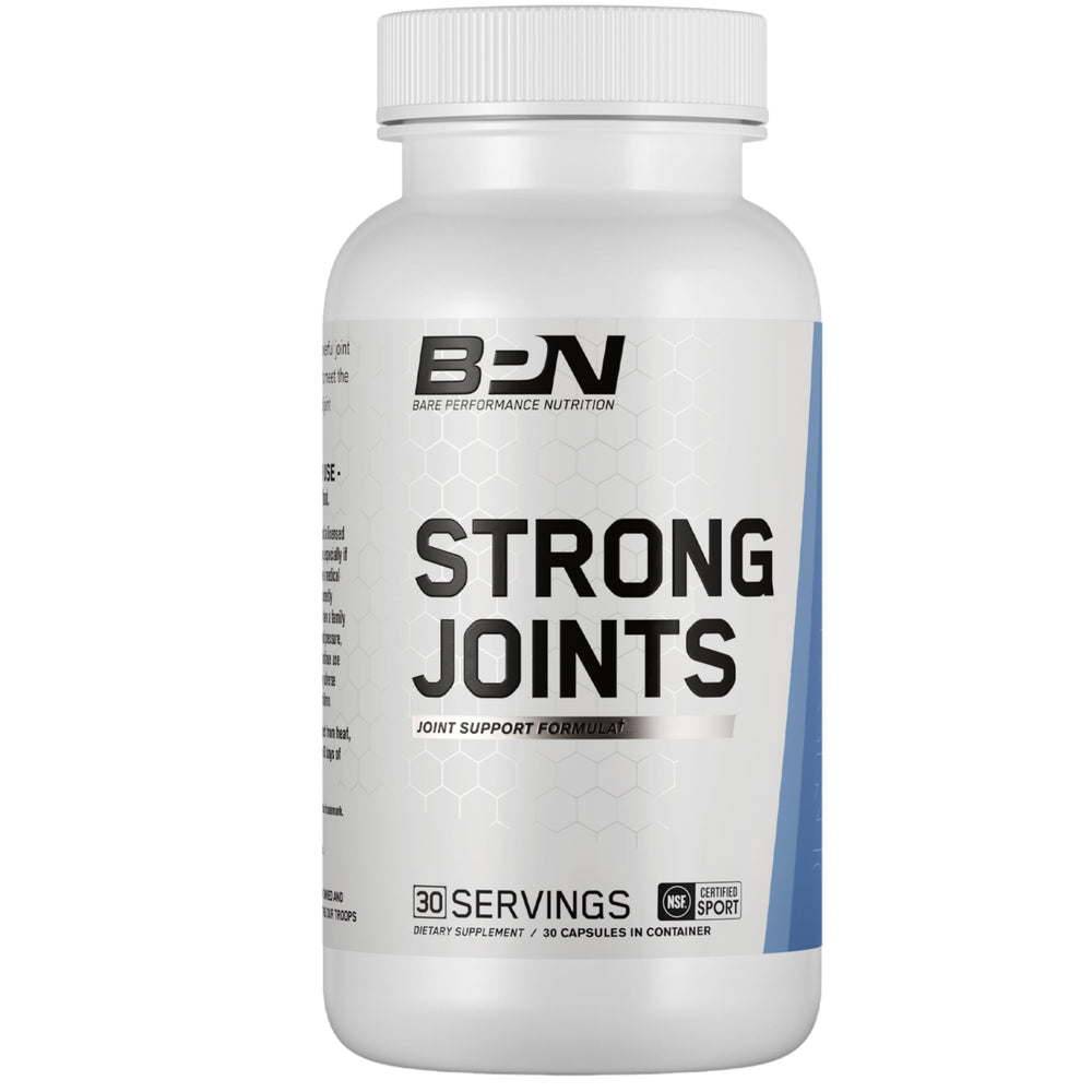 Bare Performance Nutrition Strong Joints capsule bottle for daily joint comfort.