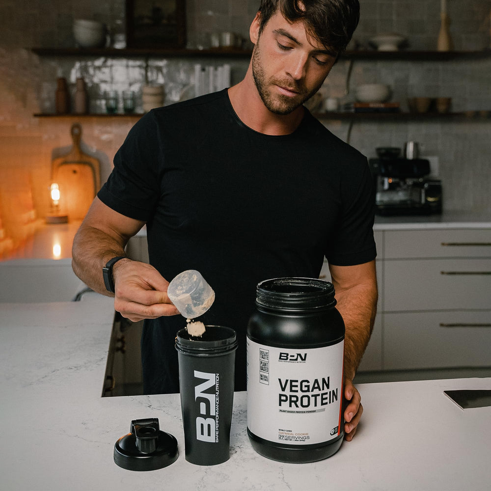 Bare Performance Vegan Protein DigeZyme label highlights digestion-friendly enzyme blend