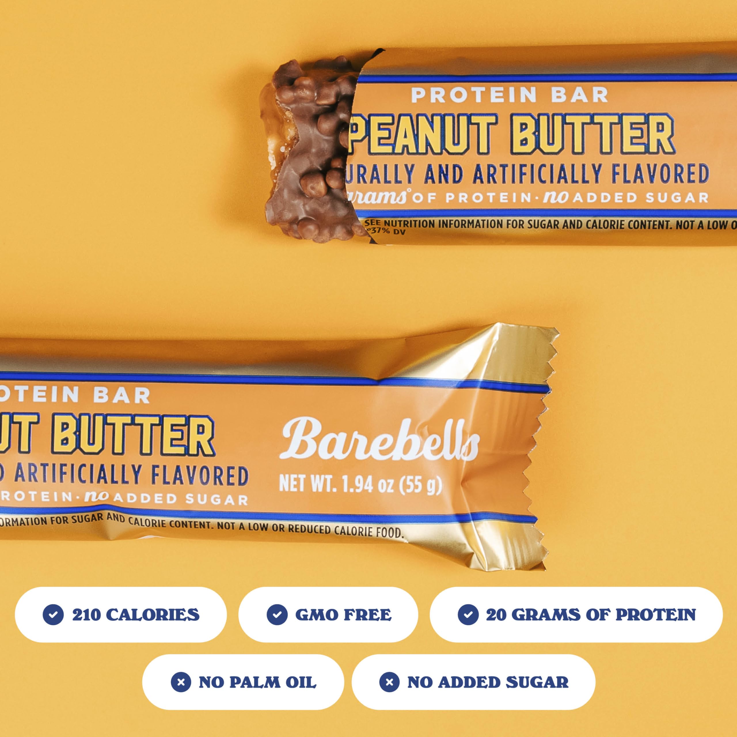 Bar with 20 g protein designed for workout fueling