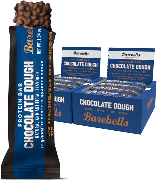 Barebells Brownie Dough bar wrapped, convenient on-the-go protein snack.