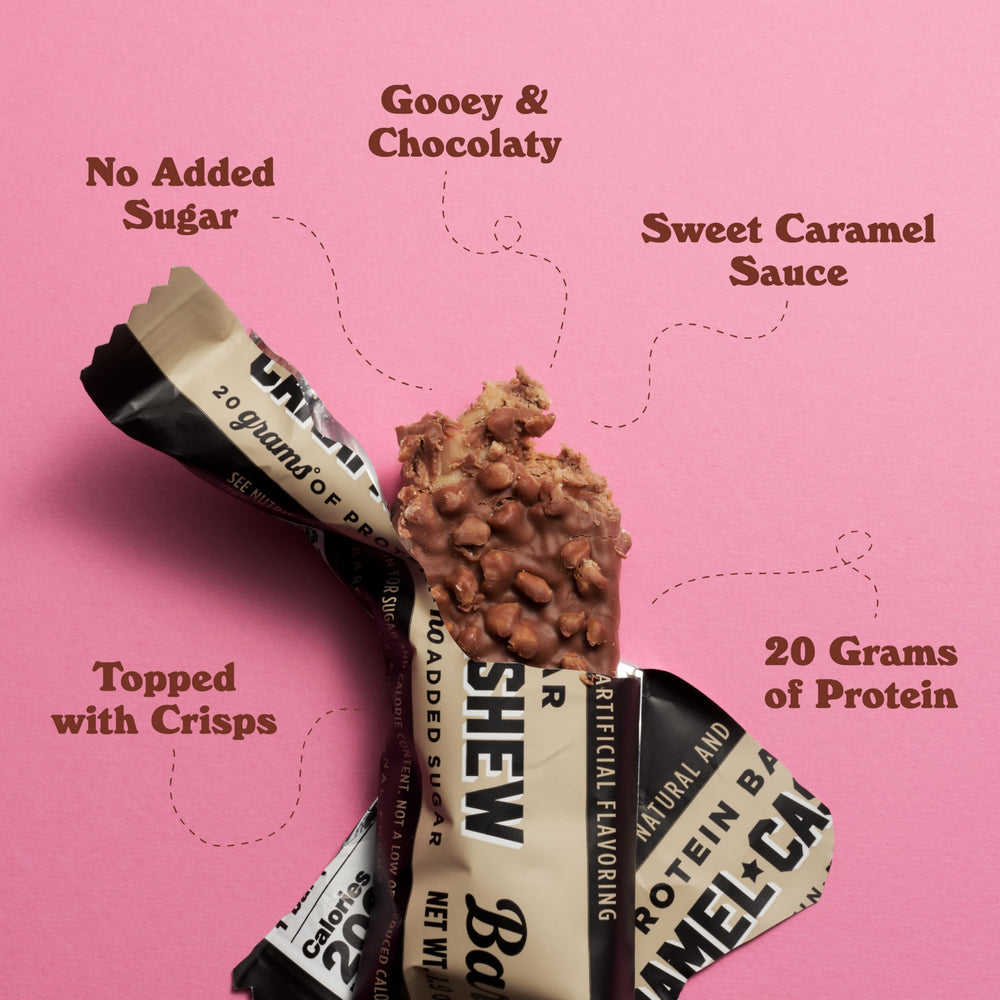 Barebells Caramel Cashew 12-bar bundle; compact protein snack for travel and workouts