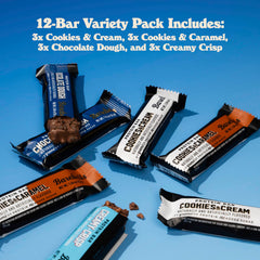 Barebells chocolate dough bar close-up highlighting rich chocolate coating.