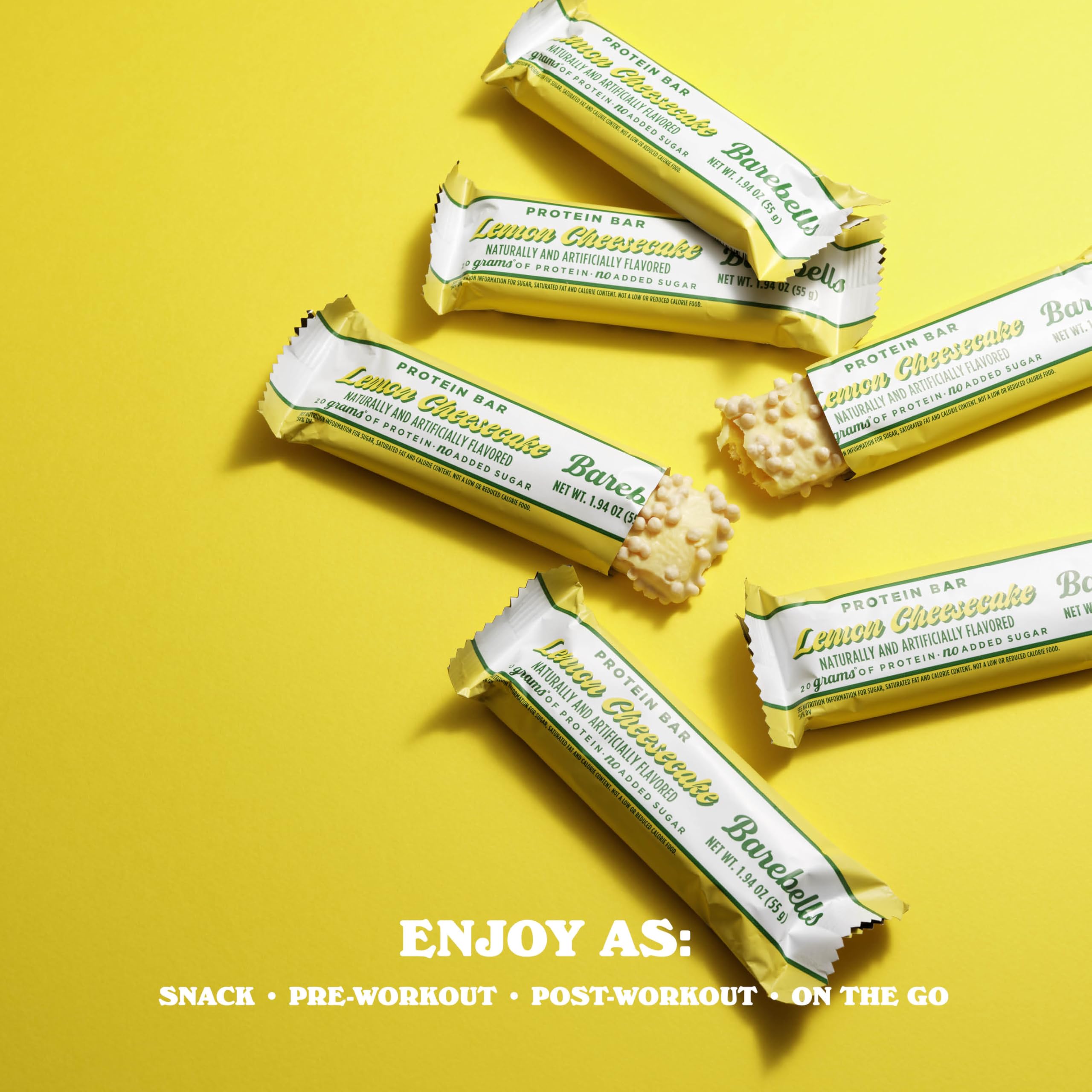 Barebells Lemon Cheesecake bar ingredients view highlights protein-rich option.