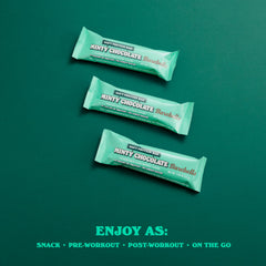 Barebells Minty Chocolate Soft Bar on-the-go lifestyle for busy days.