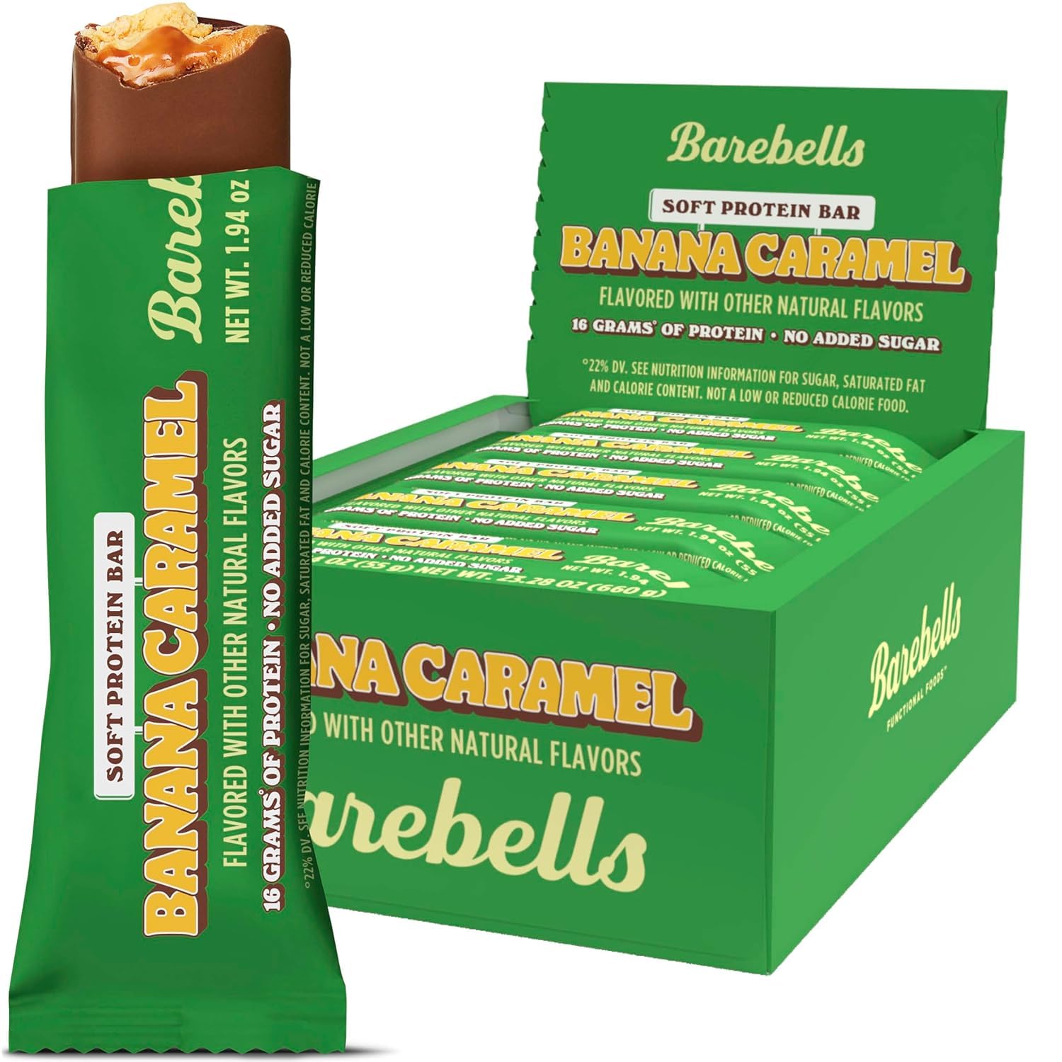 Barebells Soft Protein Bar Banana Caramel pack ready for an on-the-go snack