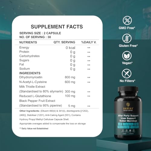 Bargad DHM Metabolic Balance label view emphasizes clean ingredients