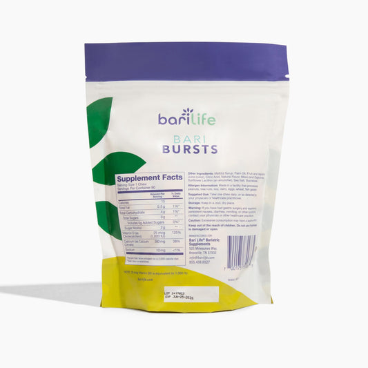 BariBurst lemon-lime flavor swirls for tasty post-surgery use