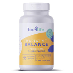 Bari Life probiotic bottle front for post-op digestive health