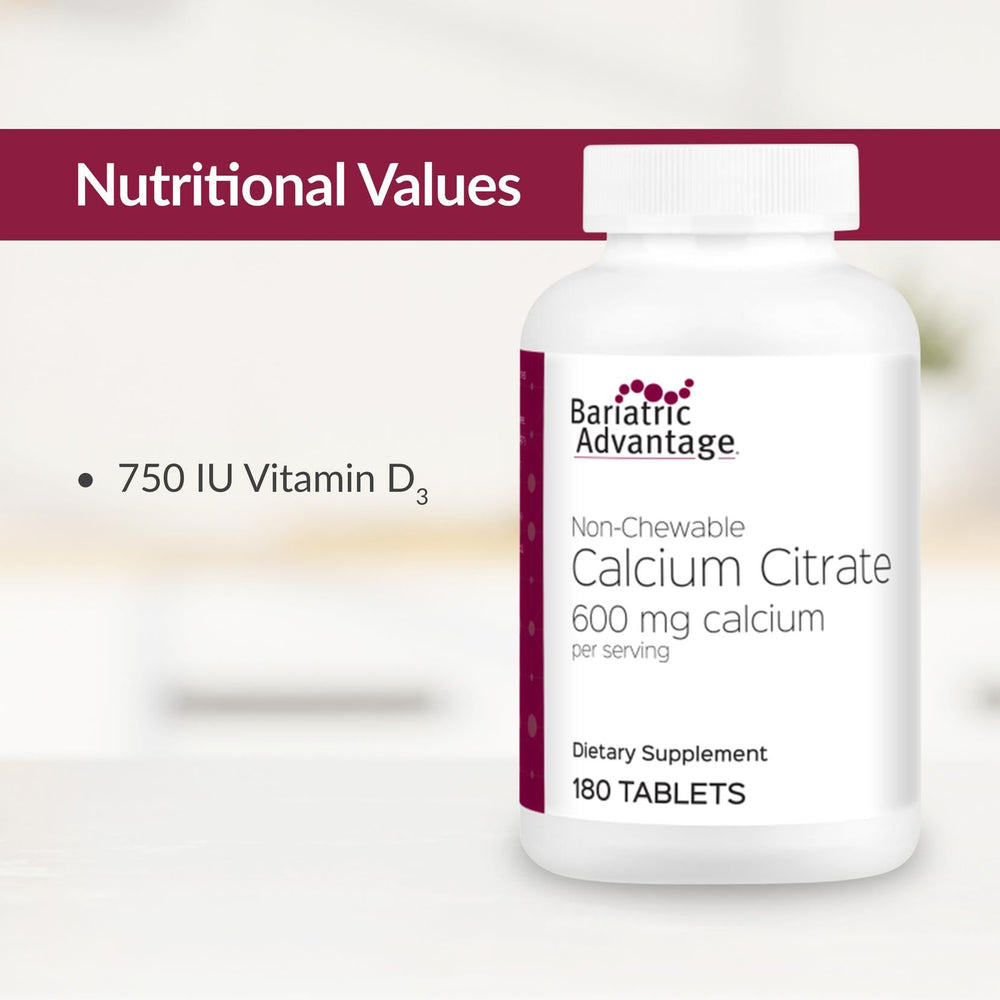 Bariatric Advantage bariatric-friendly calcium supplement for post-surgery routines