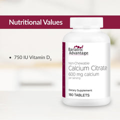Bariatric Advantage bariatric-friendly calcium supplement for post-surgery routines