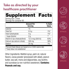 Sugar-free Bariatric Advantage chewable bites for on-the-go calcium support.