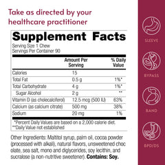 Bariatric Advantage on-the-go packs display convenient, sugar-free calcium chew habits