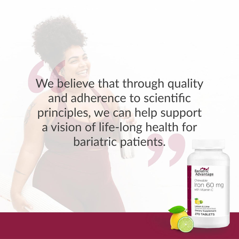 Bariatric Advantage carbonyl iron 60 mg promotes reliable daily iron