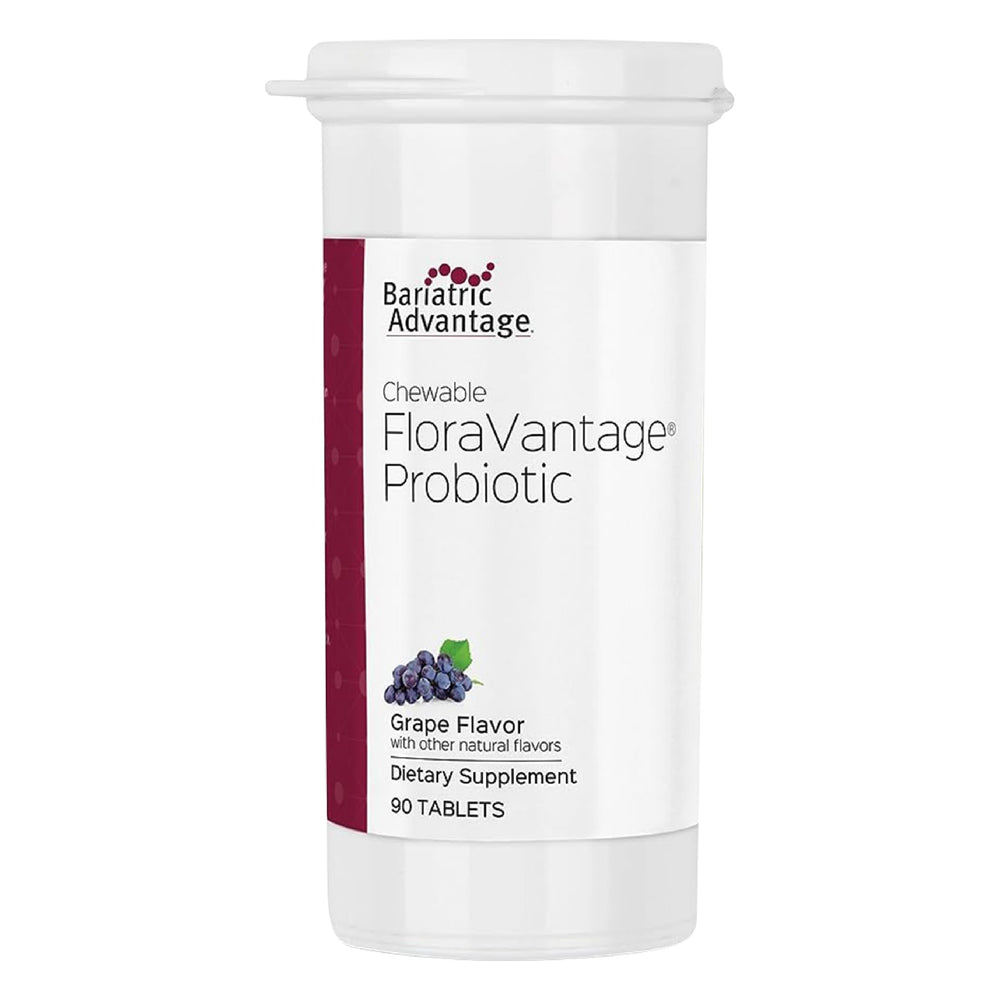 Bariatric Advantage FloraVantage probiotic bottle promotes gut balance.