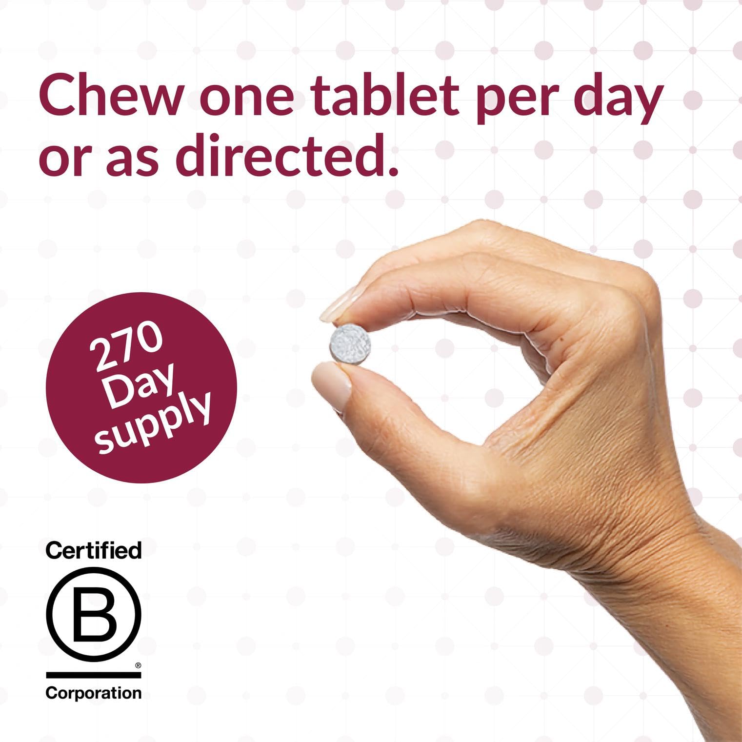 Bariatric Advantage chewable iron 60 mg tablets ready for daily use