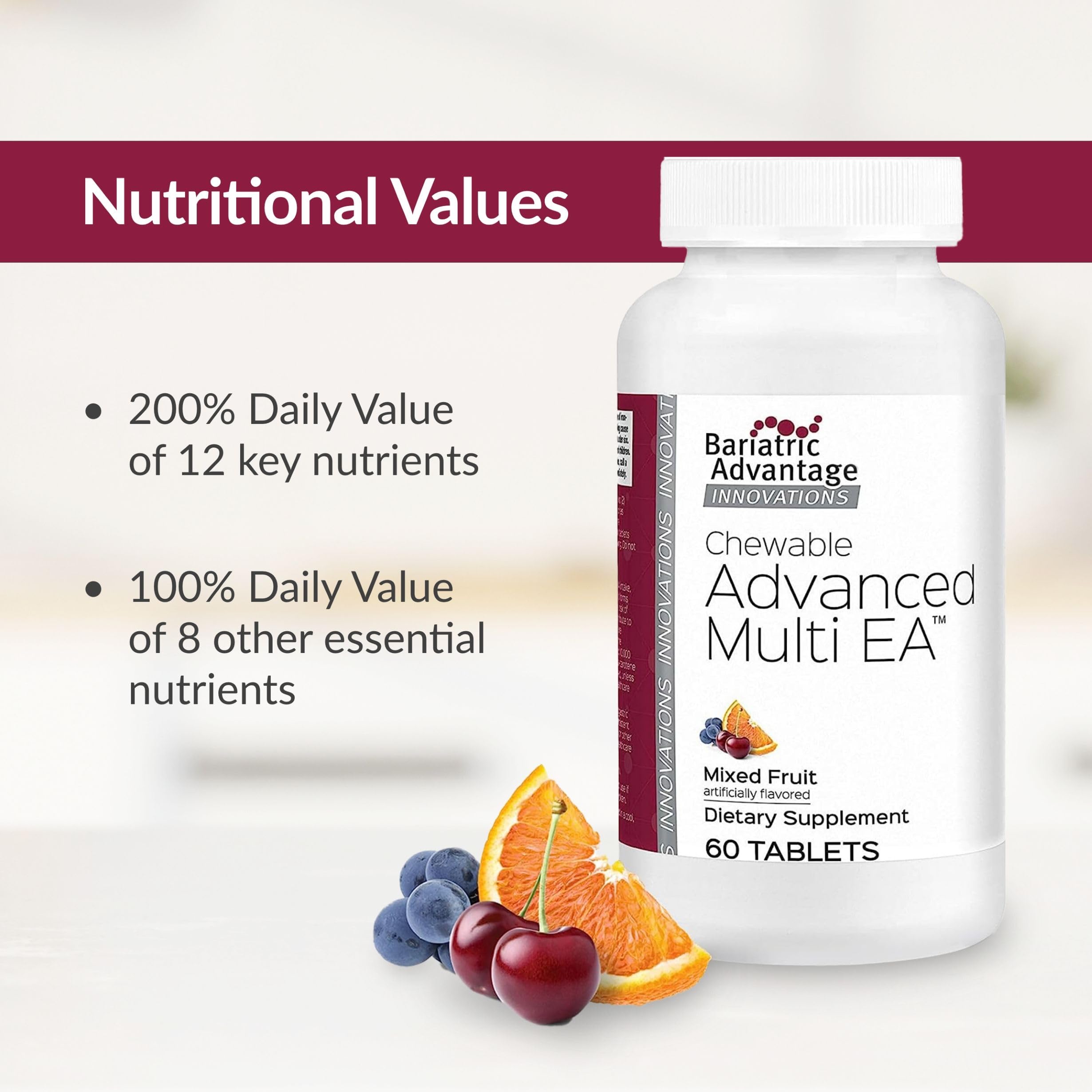 Iron and essential nutrients delivery from Bariatric Advantage Multi EA supports routines