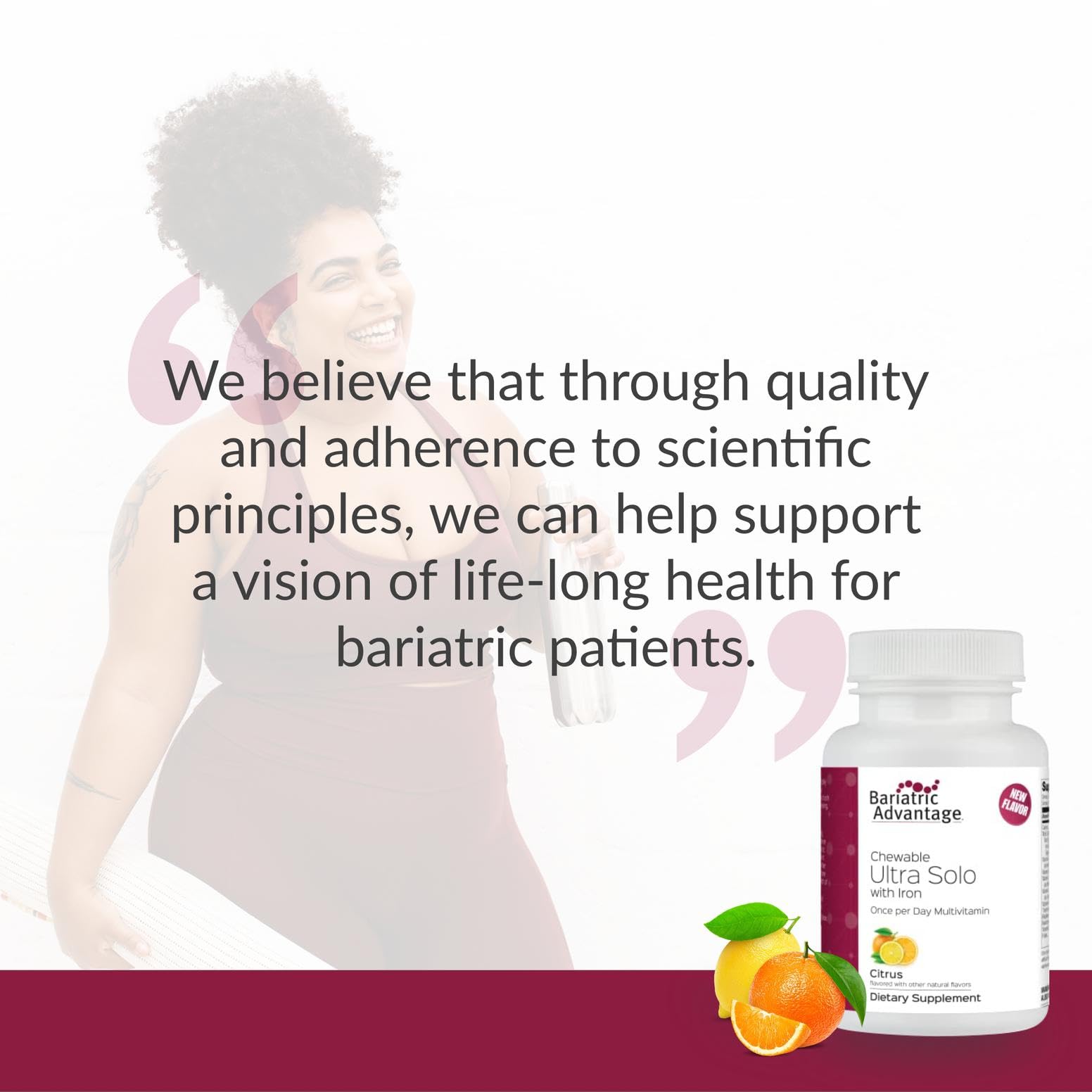 Bariatric Advantage Ultra Solo citrus flavor packaging suggesting tasty daily nutrition