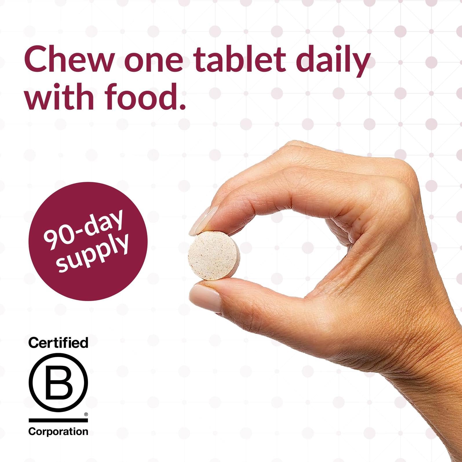 Ultra Solo Citrus chewable tablet close-up for easy daily dosing.