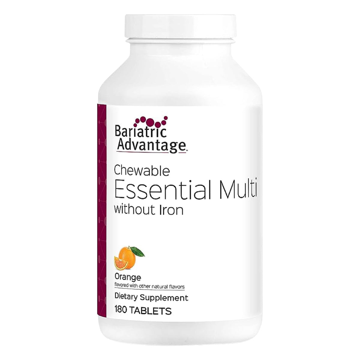 Bariatric Advantage complete chewable multivitamin orange bottle for easy daily intake