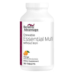 Bariatric Advantage complete chewable multivitamin orange bottle for easy daily intake
