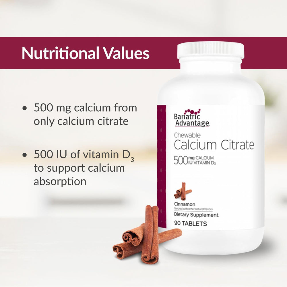 Bariatric Advantage nutrition facts label close up with clear ingredients.