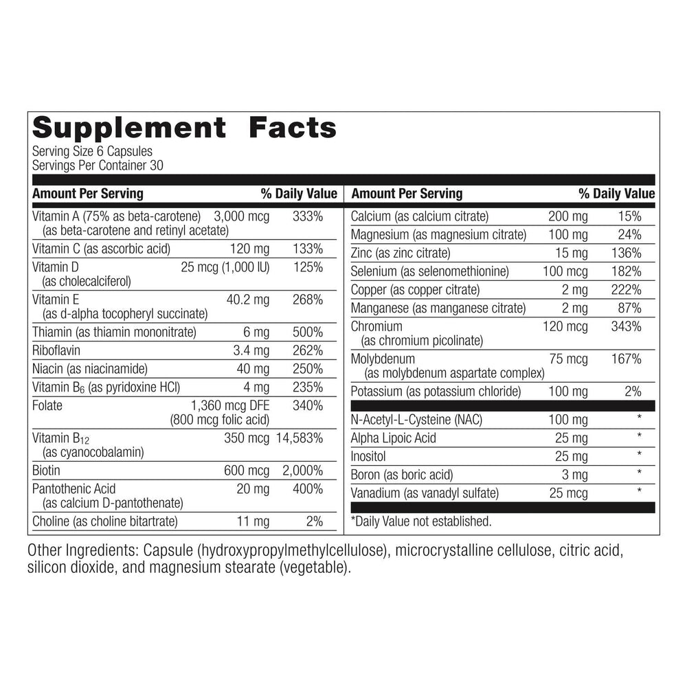 Bariatric Advantage pack front shows product name and 180 capsules.