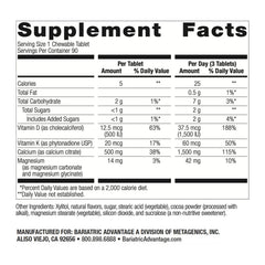 Bariatric Advantage bottle with vitamin D3 to aid calcium absorption