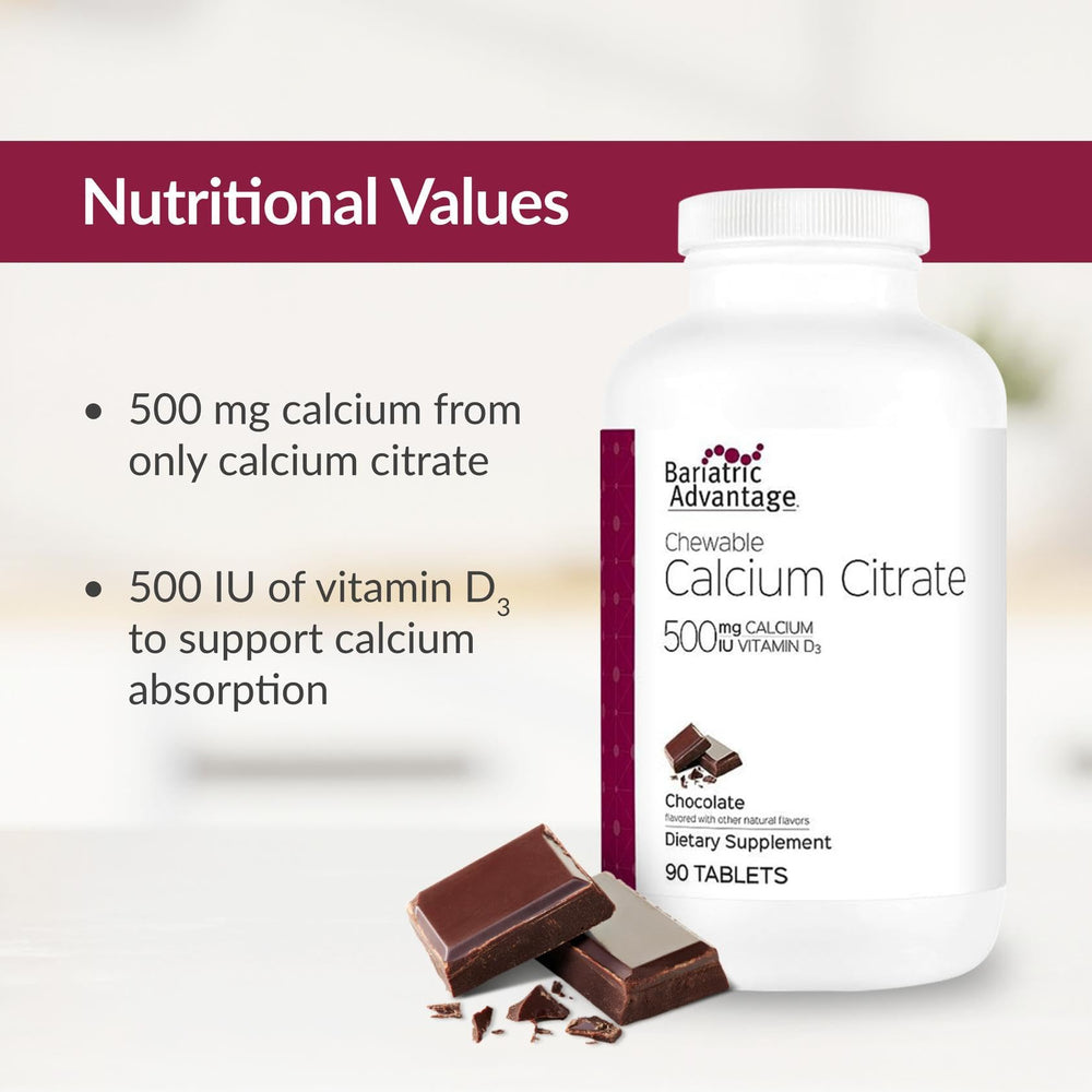 Bariatric Advantage formula shows vitamin K and magnesium glycinate support