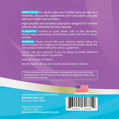 Dissolving Bariatric Best High ADEK tablet demonstrates quick uptake.