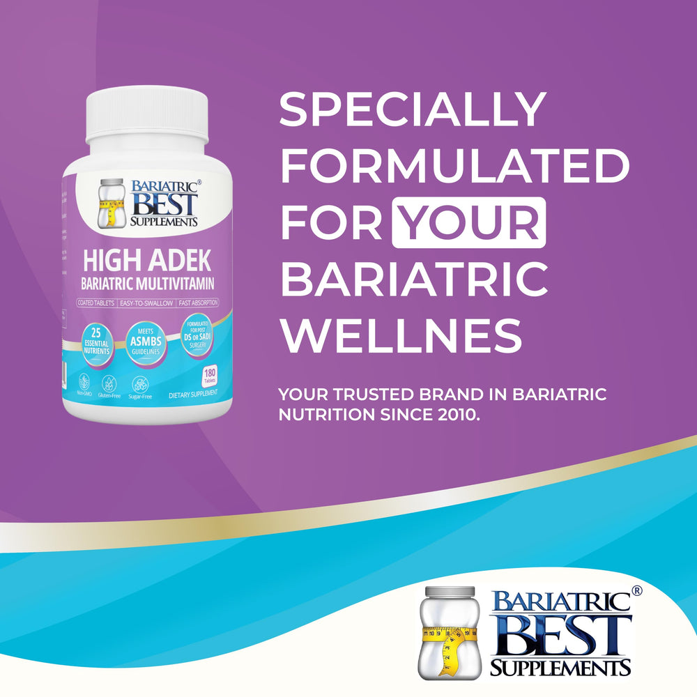 USA-made label on Bariatric Best High ADEK Multivitamin for quality assurance.