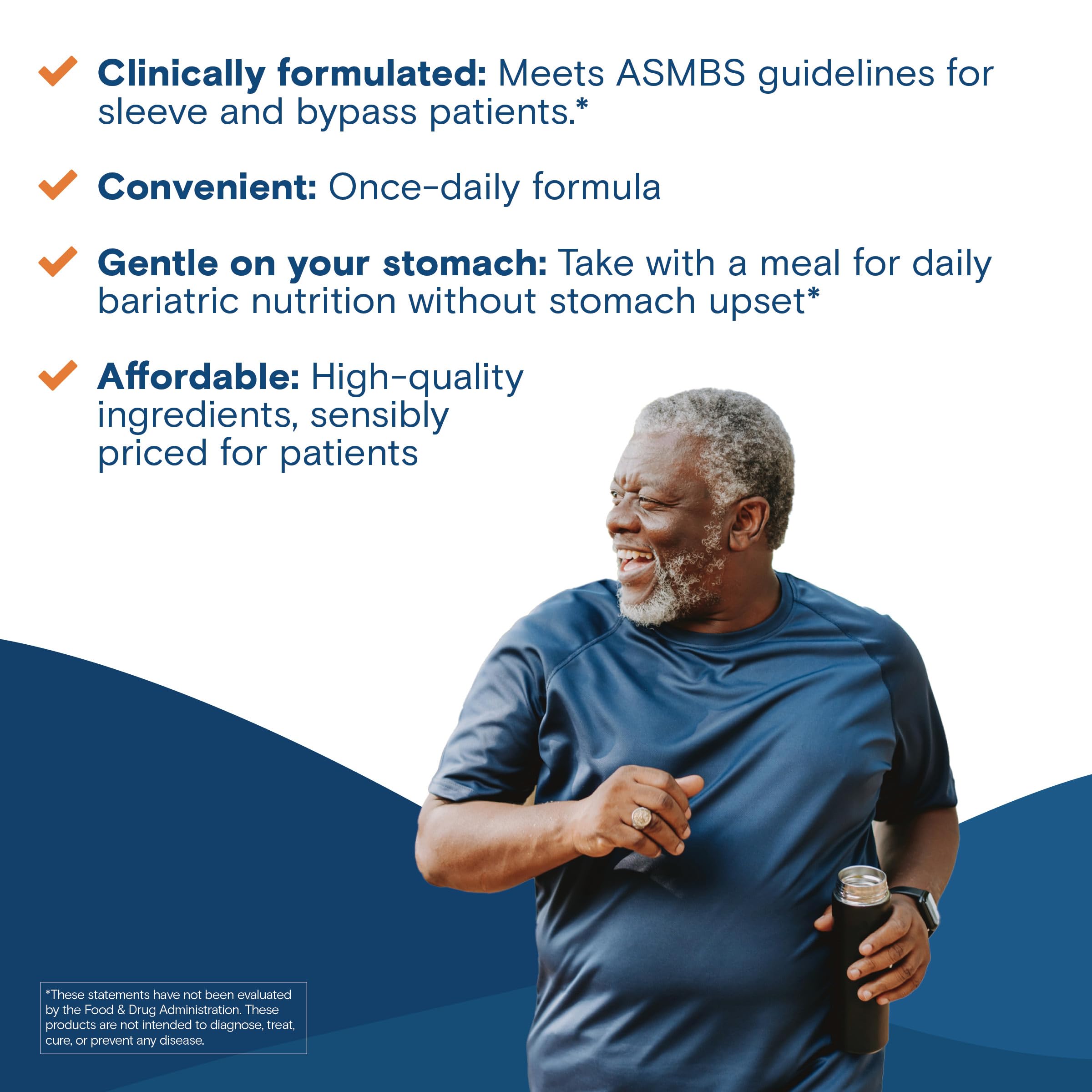 Bariatric Fusion amber bottle protects vitamins during storage