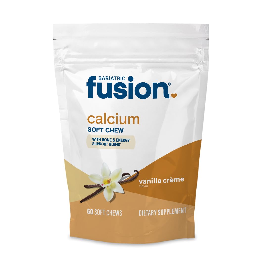 Bariatric Fusion calcium chew vanilla 500mg bottle for daily bone support