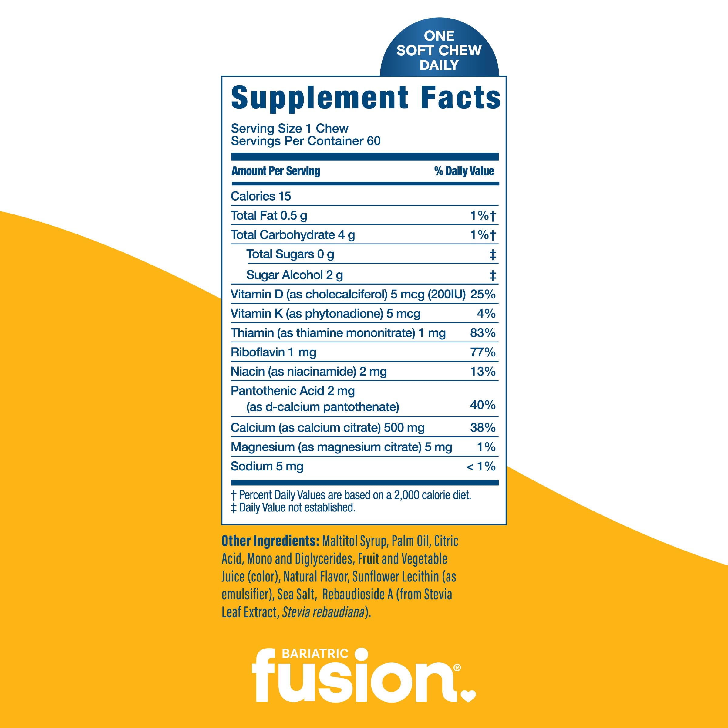 Bariatric Fusion lemon chews on a kitchen counter inviting daily use.