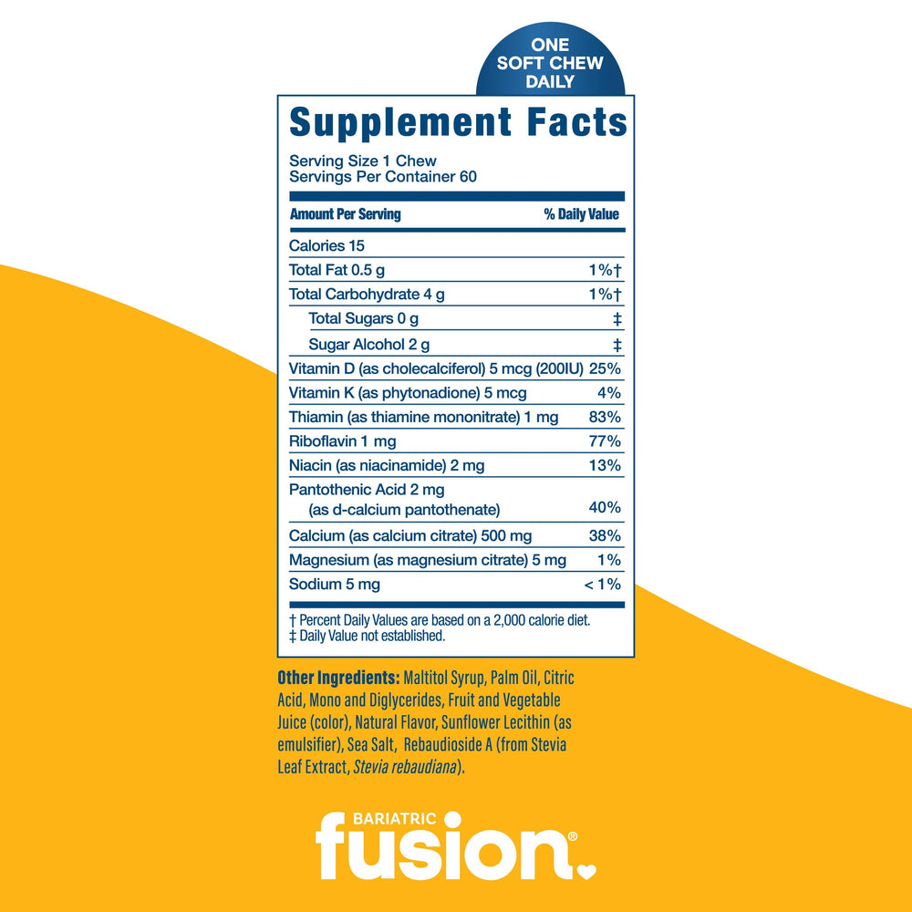 Bariatric Fusion lemon chews on a kitchen counter inviting daily use.