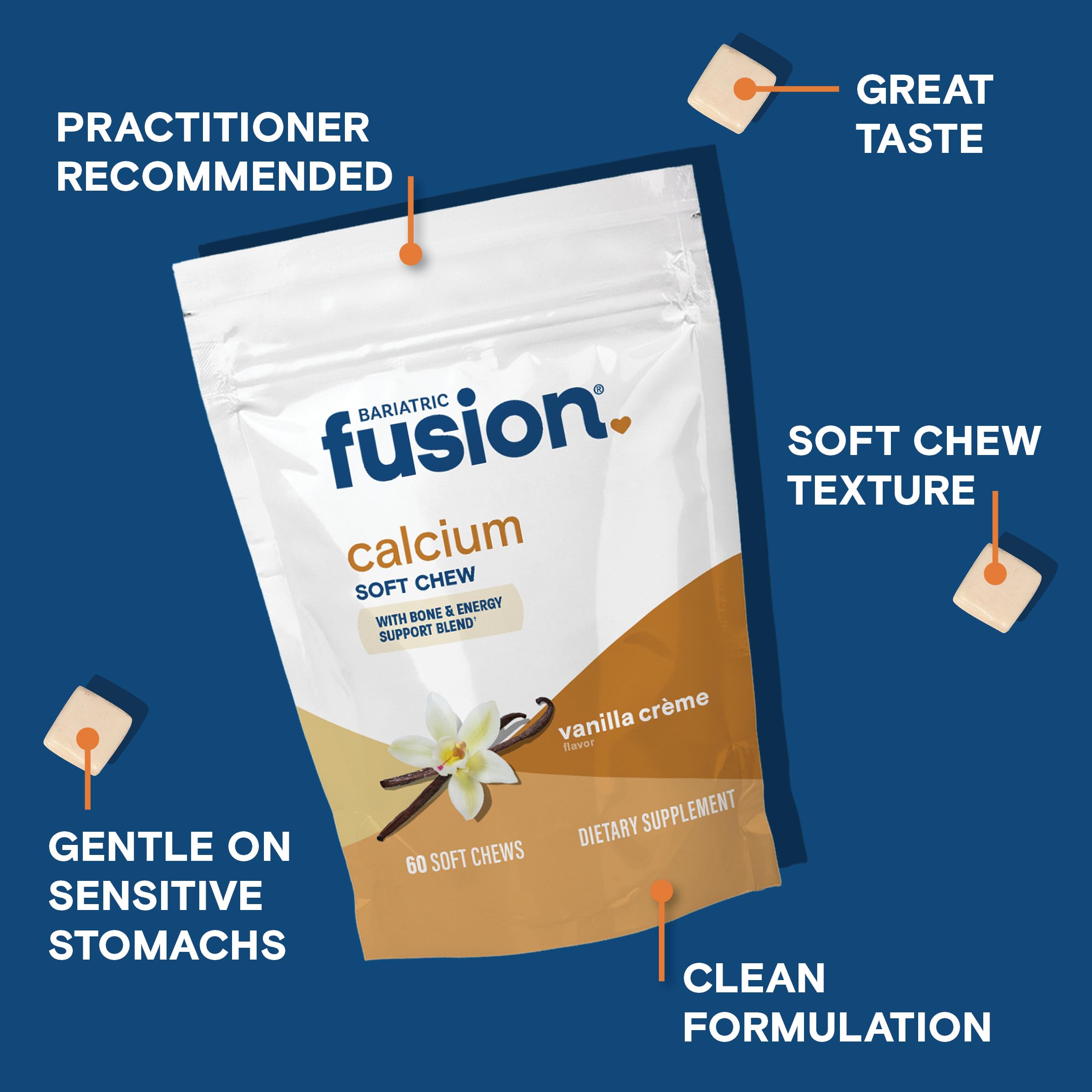 Bariatric Fusion bottle label highlights kosher and gluten-free status