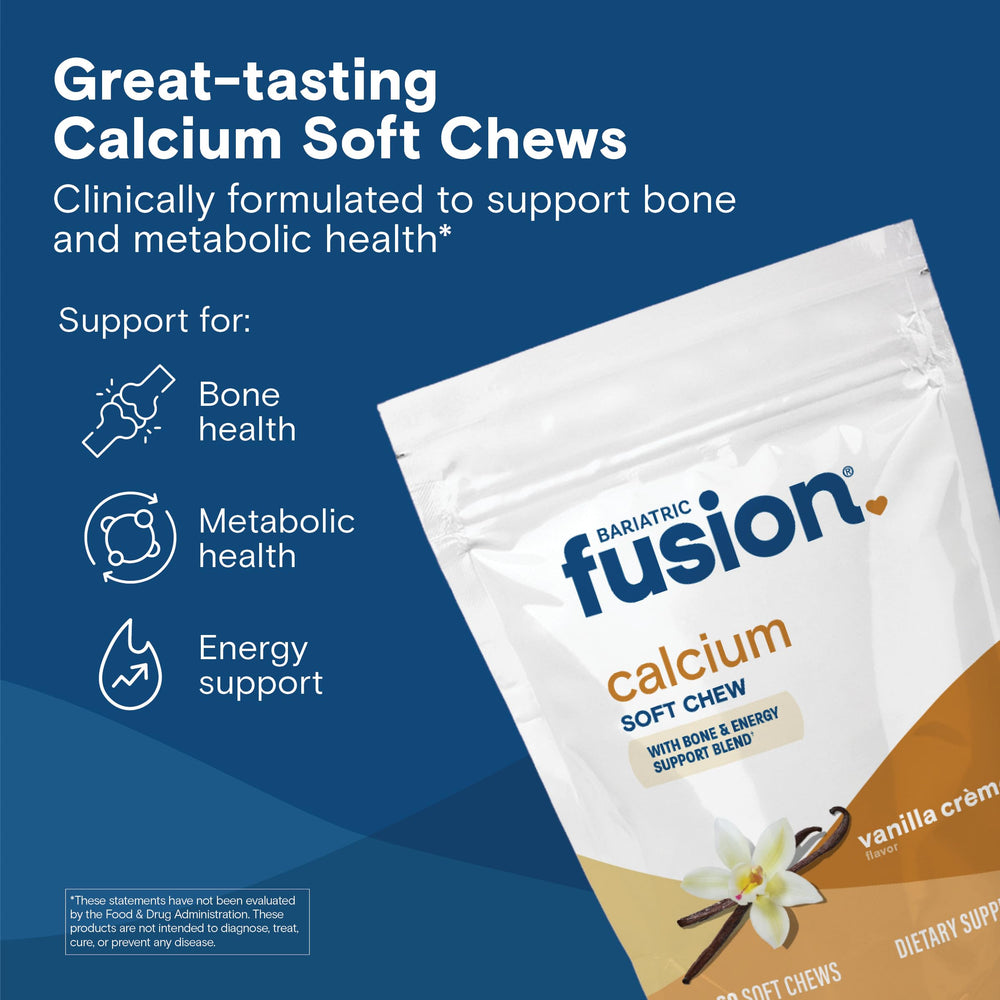 Bariatric Fusion vanilla soft chew close-up showing texture and smooth bite