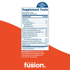 60-count bottle of Bariatric Fusion calcium chews for long-term use