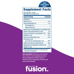 Bariatric Fusion calcium chews bottle open showing convenient serving size