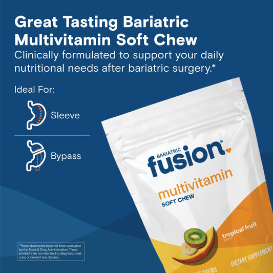 Close-up of Bariatric Fusion chews highlighting texture and flavor.
