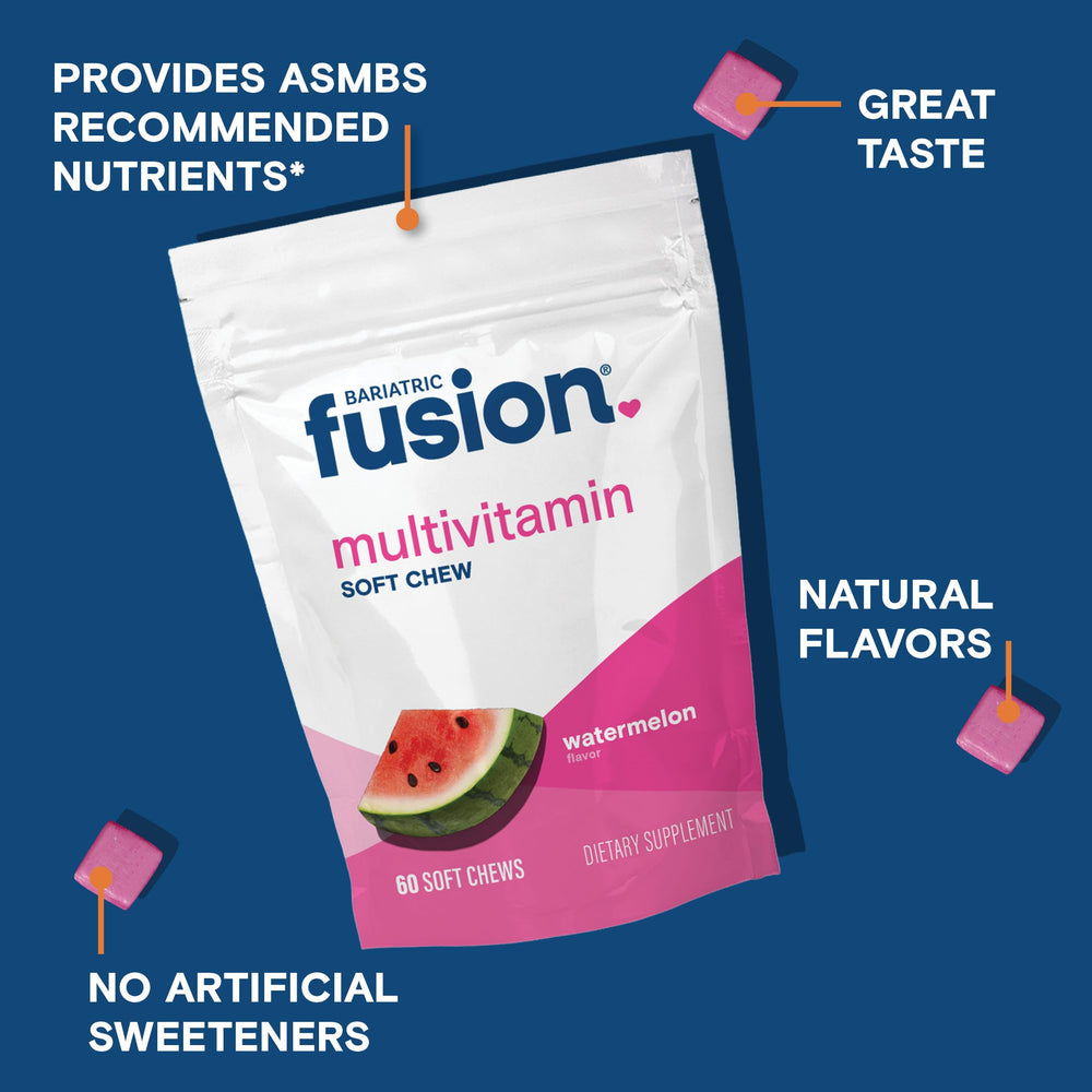 Individually wrapped Bariatric Fusion chews for travel