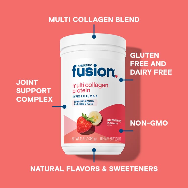 Bariatric Fusion strawberry banana shake in glass illustrating convenient mixability