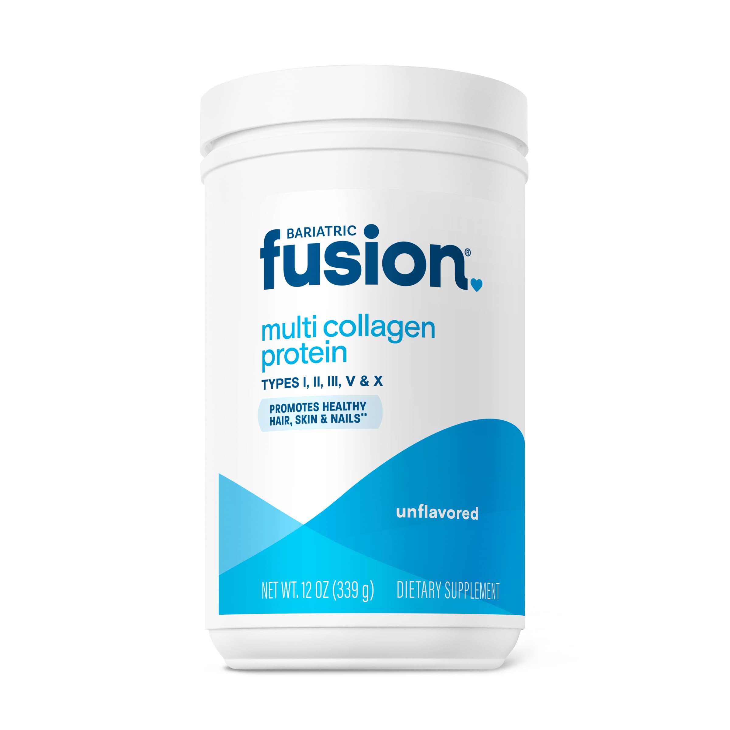 Bariatric Fusion unflavored multi collagen bottle for daily post-surgery support
