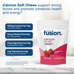 Vitamin D3 and minerals detail on Bariatric Fusion chew packaging