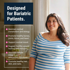 BariatricPal Multivitamin ONE label highlights key vitamins and minerals.