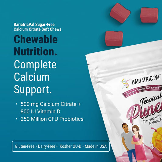 BariatricPal tropical punch chews close-up for easy daily use.