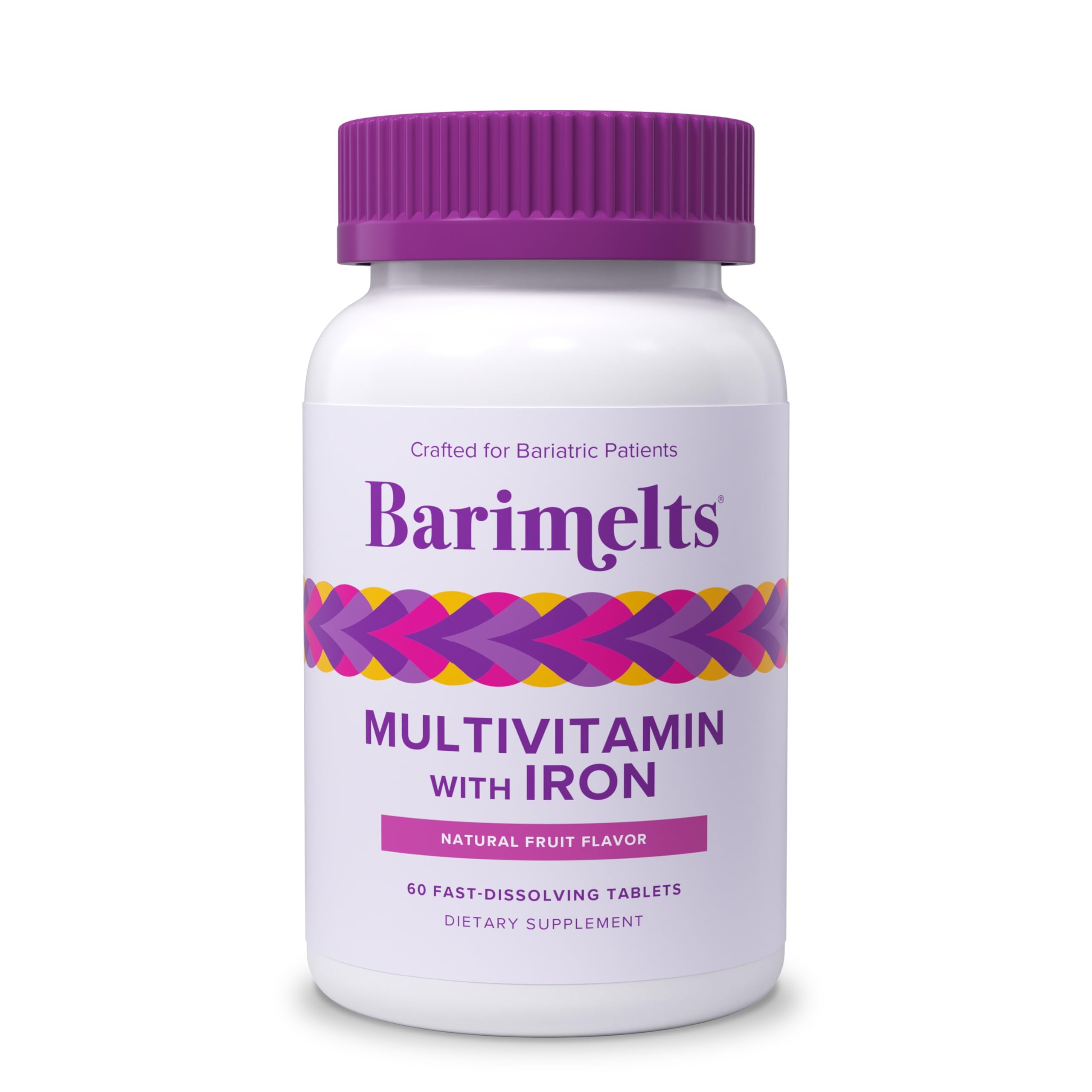 Barimelts bariatric multivitamin packaging front signaling post-surgery support