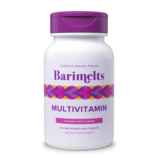 Barimelts multivitamin tablets front view for post-bariatric nutrition