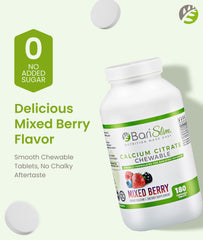 BariSlim tablets in hand showing a convenient chewable format for daily bone health.