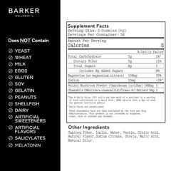 Barker Wellness Co tropical mango gummies on hands suggesting a tasty evening ritual.